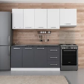 Minar 230 Cm Mutfak Dolabı Beyaz Antrasit 230-A7 thumbnail 1