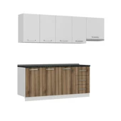 Minar 245 Cm Mutfak Dolabı Beyaz Dore 245-D8 thumbnail 6