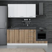 Minar 210 Cm Mutfak Dolabı Beyaz Dore 210-D6 thumbnail 1