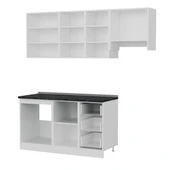 Minar 205 Cm Mutfak Dolabı Beyaz Dore 205-D4 thumbnail 4