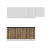 Minar 245 Cm Mutfak Dolabı Beyaz Dore 245-D8 thumbnail 5