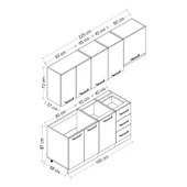 Minar 225 Cm Mutfak Dolabı Beyaz 225-B7 thumbnail 8