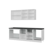 Minar 250 Cm Mutfak Dolabı Beyaz Antrasit 250-A3 - 4