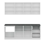 Minar 210 Cm Mutfak Dolabı Beyaz Antrasit 210-A1 thumbnail 2