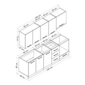 Minar 245 Cm Mutfak Dolabı Beyaz 245-B9 thumbnail 8