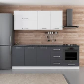 Minar 245 Cm Mutfak Dolabı Beyaz Antrasit 245-A4 thumbnail 1