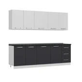 Minar 245 Cm Mutfak Dolabı Beyaz Antrasit 245-A1 thumbnail 6