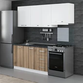 Minar 205 Cm Mutfak Dolabı Beyaz Dore 205-D4 thumbnail 3