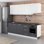 Minar 245 Cm Mutfak Dolabı Beyaz Antrasit 245-A9 - 3