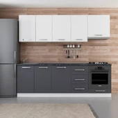 Minar 245 Cm Mutfak Dolabı Beyaz Antrasit 245-A9 - 1