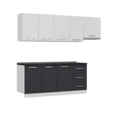 Minar 245 Cm Mutfak Dolabı Beyaz Antrasit 245-A8 thumbnail 6