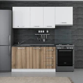 Minar 205 Cm Mutfak Dolabı Beyaz Dore 205-D4 thumbnail 1