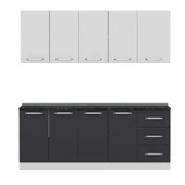 Minar 205 Cm Mutfak Dolabı Beyaz Antrasit 205-A1 thumbnail 5