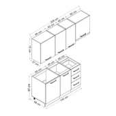 Minar 205 Cm Mutfak Dolabı Beyaz Dore 205-D4 thumbnail 8