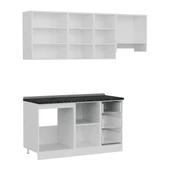 Minar 205 Cm Mutfak Dolabı Beyaz Antrasit 205-A4 - 7