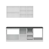 Minar 225 Cm Mutfak Dolabı Beyaz Antrasit 225-A3 thumbnail 2