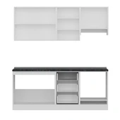 Minar 200 Cm Mutfak Dolabı Beyaz Dore 200-D5 thumbnail 2