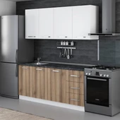 Minar 185 Cm Mutfak Dolabı Beyaz Dore 185-D1 thumbnail 5