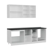 Minar 225 Cm Mutfak Dolabı Beyaz Antrasit 225-A3 thumbnail 7