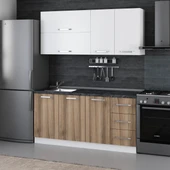 Minar 170 Cm Mutfak Dolabı Beyaz Dore 170-D1 thumbnail 3