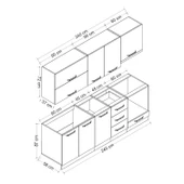 Minar 240 Cm Mutfak Dolabı Beyaz 240-B6 thumbnail 8