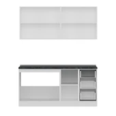 Minar 170 Cm Mutfak Dolabı Beyaz Antrasit 170-A1 - 2