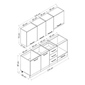Minar 215 Cm Mutfak Dolabı Beyaz 215-B5 thumbnail 8