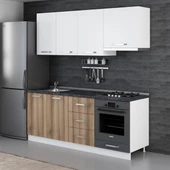 Minar 200 Cm Mutfak Dolabı Beyaz Dore 200-D5 thumbnail 5