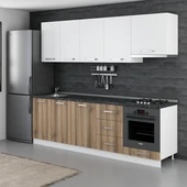 Minar 250 Cm Mutfak Dolabı Beyaz Dore 250-D5 thumbnail 3