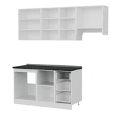 Minar 205 Cm Mutfak Dolabı Beyaz Antrasit 205-A4 - 4