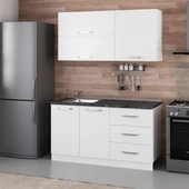 Minar 150 Cm Mutfak Dolabı Beyaz 150-B1 thumbnail 3