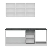 Minar 210 Cm Mutfak Dolabı Beyaz Antrasit 210-A6 thumbnail 2