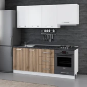 Minar 200 Cm Mutfak Dolabı Beyaz Dore 200-D5 thumbnail 3