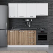 Minar 200 Cm Mutfak Dolabı Beyaz Dore 200-D5 thumbnail 1