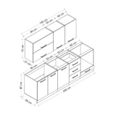 Minar 250 Cm Mutfak Dolabı Beyaz 250-B6 thumbnail 8