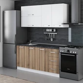 Minar 170 Cm Mutfak Dolabı Beyaz Dore 170-D1 thumbnail 5