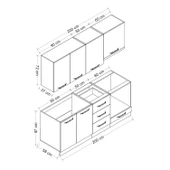 Minar 200 Cm Mutfak Dolabı Beyaz Dore 200-D5 thumbnail 8