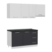 Minar 205 Cm Mutfak Dolabı Beyaz Antrasit 205-A4 - 6