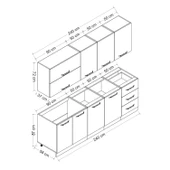 Minar 240 Cm Mutfak Dolabı Beyaz 240-B2 thumbnail 8