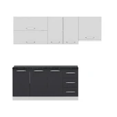 Minar 230 Cm Mutfak Dolabı Beyaz Antrasit 230-A4 thumbnail 5