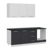 Minar 210 Cm Mutfak Dolabı Beyaz Antrasit 210-A6 thumbnail 6