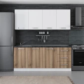 Minar 200 Cm Mutfak Dolabı Beyaz Dore 200-D2 thumbnail 1