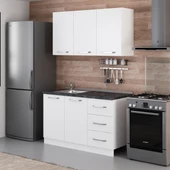 Minar 135 Cm Mutfak Dolabı Beyaz 135-B2 thumbnail 5