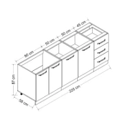 Minar 225 Cm Mutfak Dolabı Beyaz 225-B1 thumbnail 8
