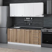 Minar 185 Cm Mutfak Dolabı Beyaz Dore 185-D1 thumbnail 3