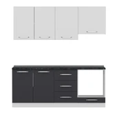 Minar 200 Cm Mutfak Dolabı Beyaz Antrasit 200-A5 thumbnail 6