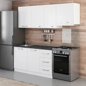 Minar 215 Cm Mutfak Dolabı Beyaz 215-B4 thumbnail 3