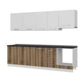 Minar 275 Cm Mutfak Dolabı Beyaz Dore 275-D8 thumbnail 4