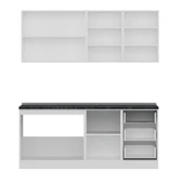 Minar 190 Cm Mutfak Dolabı Beyaz Antrasit 190-A1 thumbnail 2