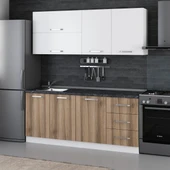 Minar 190 Cm Mutfak Dolabı Beyaz Dore 190-D2 thumbnail 3